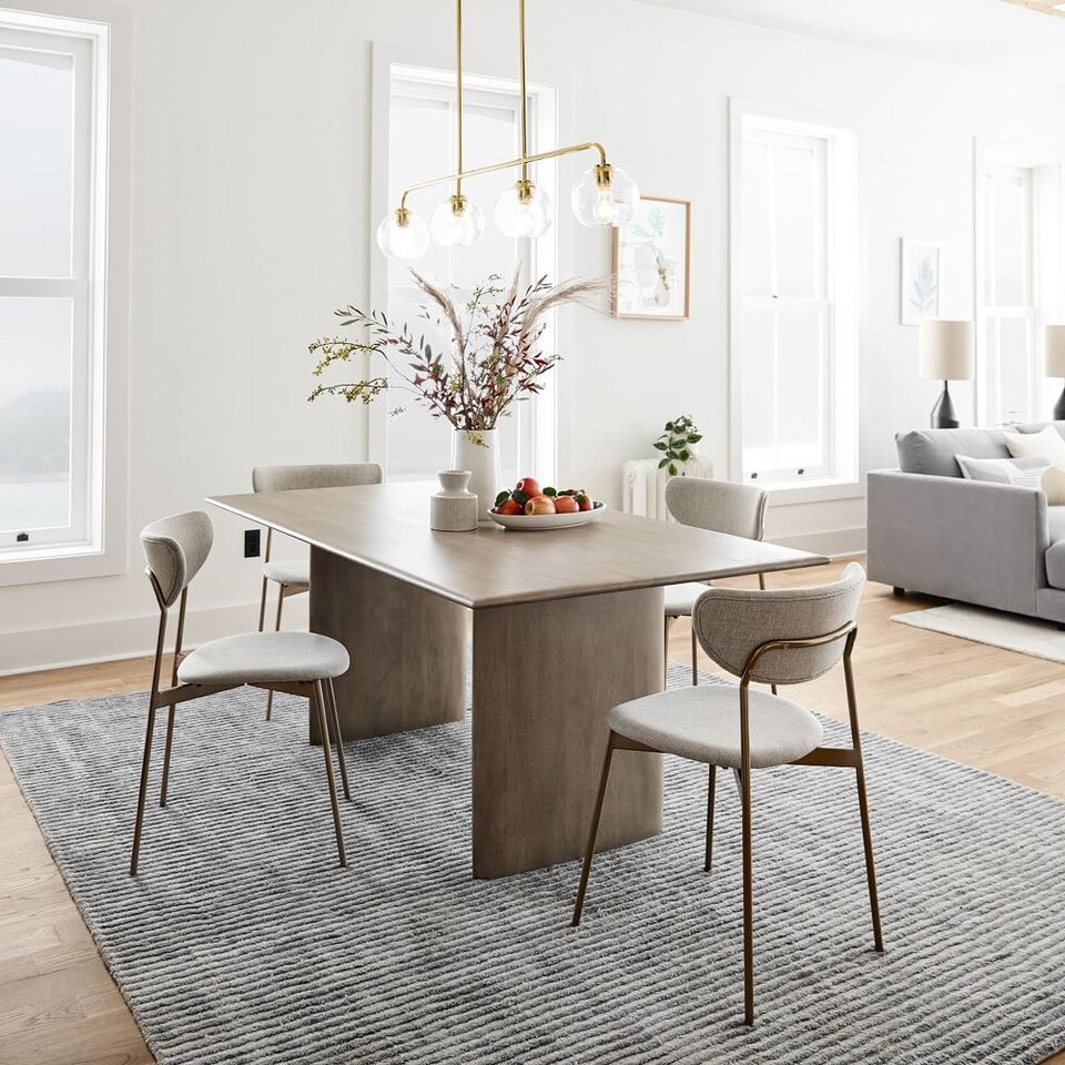 MidCentury Modern Petal Upholstered Dining Chair west elm United Kingdom